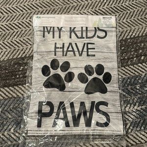 🏡NWT Garden flag My Kids Have Paws (dog, cat)